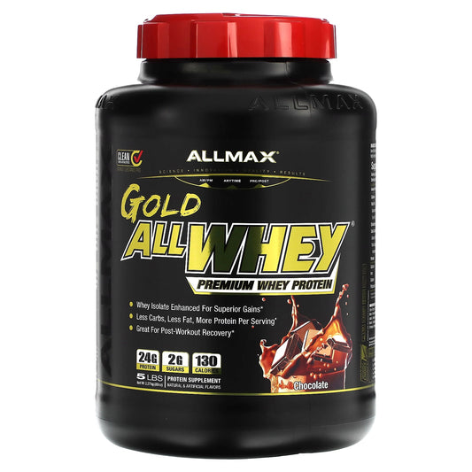 ALLMAX-Gold AllWhey-Premium Whey Protein-Chocolate-5 lbs (2.27 kg)