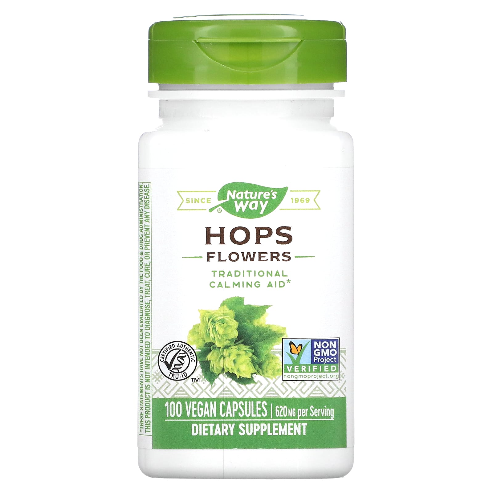 Nature's Way-Hops Flowers-620 mg-100 Vegan Capsules (310 mg per Capsule)