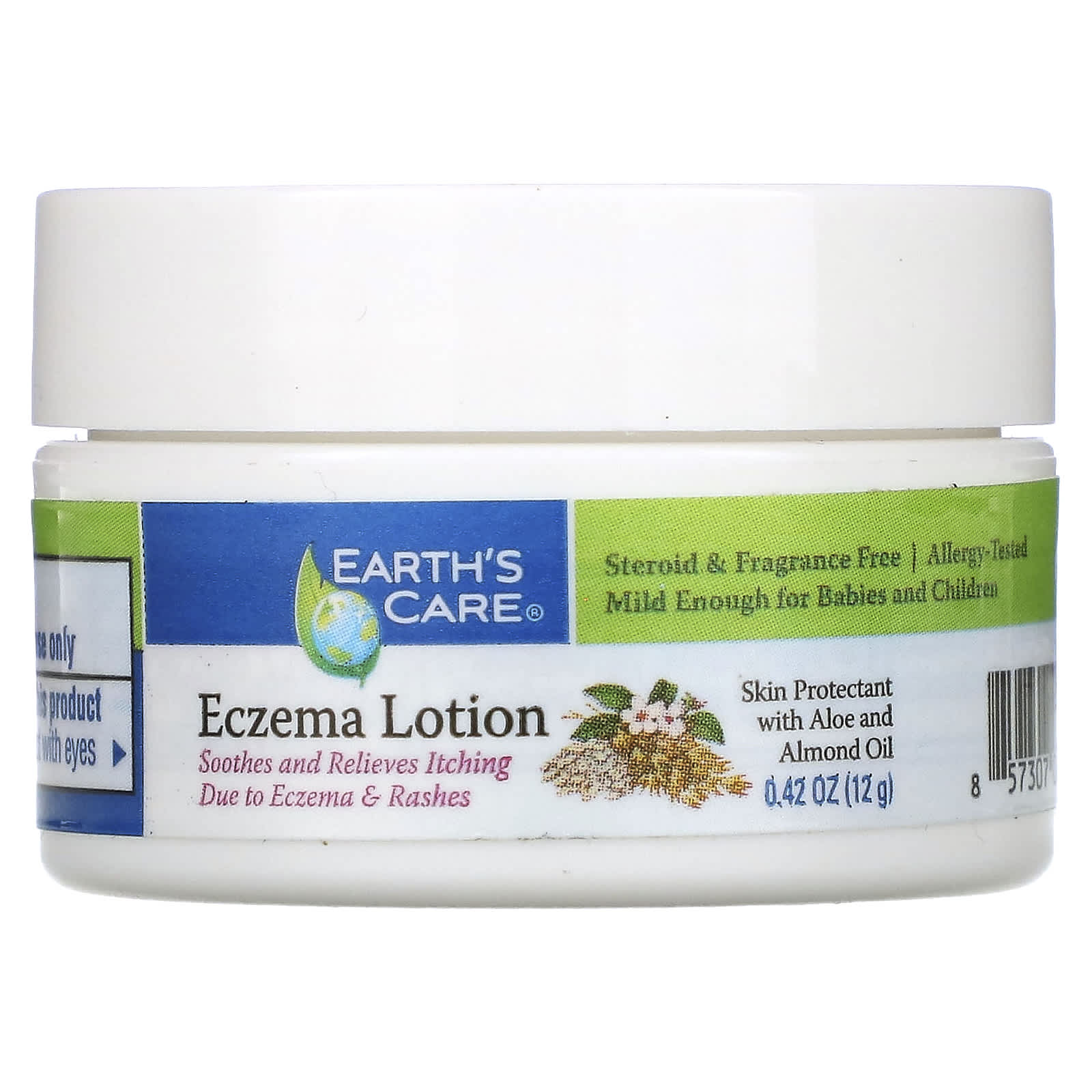 Earth's Care-Eczema Lotion with Aloe & Almond Oil-0.42 oz (12 g)