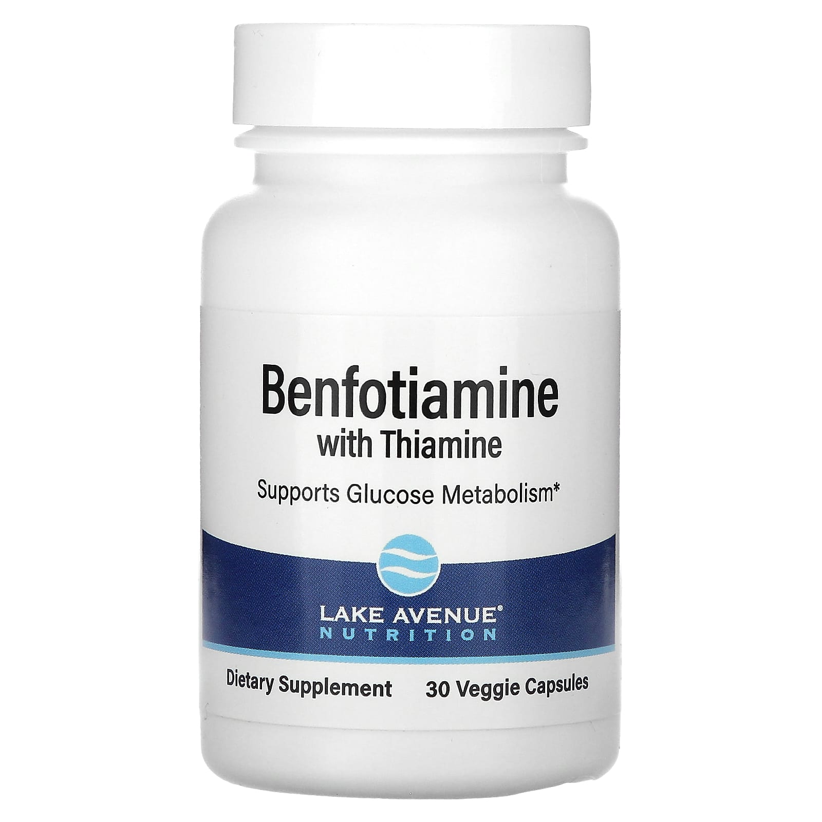 Lake Avenue Nutrition-Benfotiamine with Thiamine-250 mg-30 Veggie Capsules