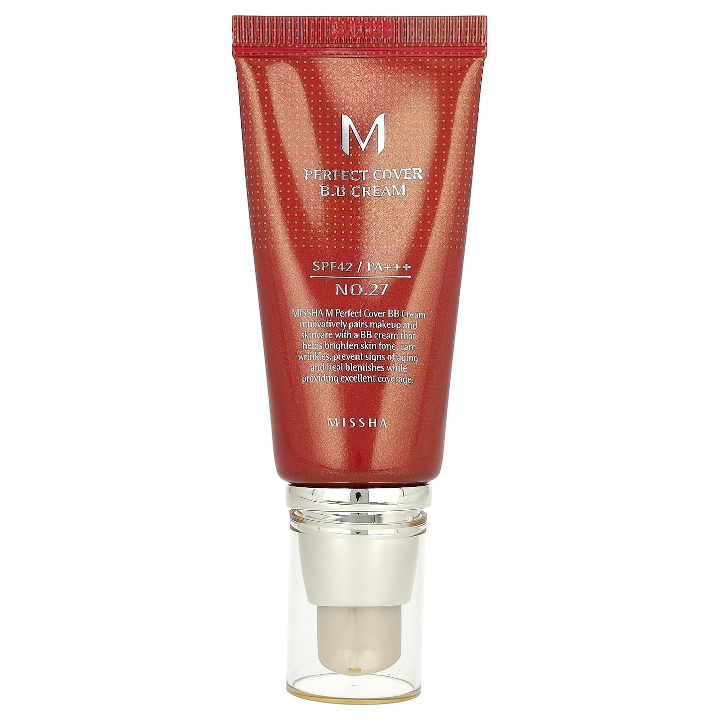 Missha-Perfect Cover B.B. Cream-SPF 42 PA+++-No. 27 Honey Beige-1.7 fl oz (50 ml)