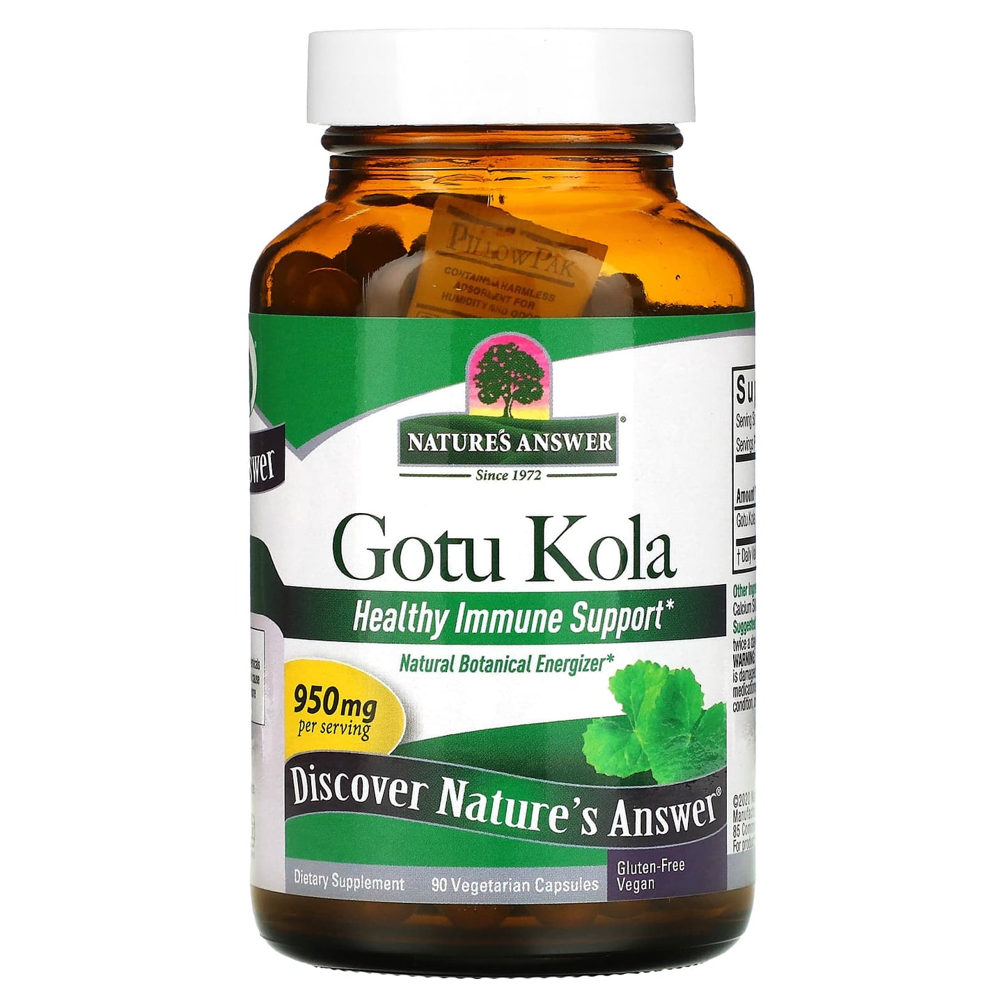 Nature's Answer, Gotu Kola, 950 mg, 90 Vegetarian Capsules (475 mg per Capsule)