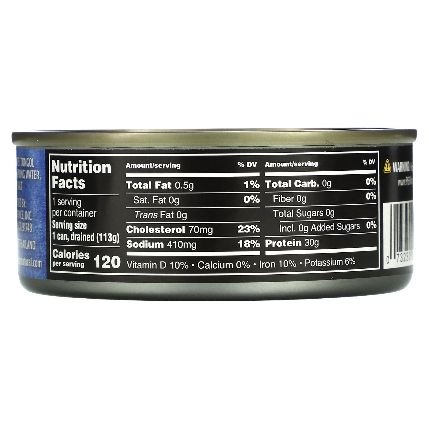 Crown Prince Natural, Tongol Tuna, Chunk Light, In Spring Water, 5 oz (142 g)