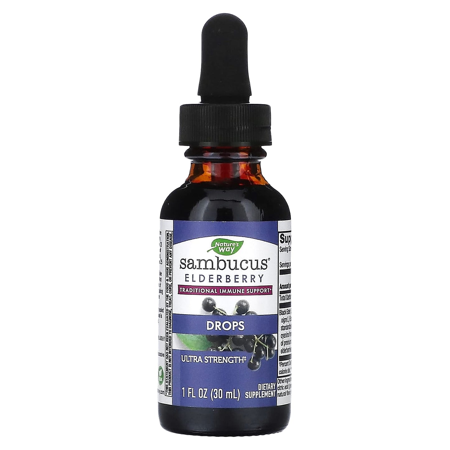 Nature's Way, Sambucus Elderberry, Drops, 1 fl oz (30 ml)