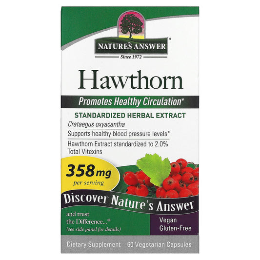 Nature's Answer-Hawthorn-358 mg-60 Vegetarian Capsules