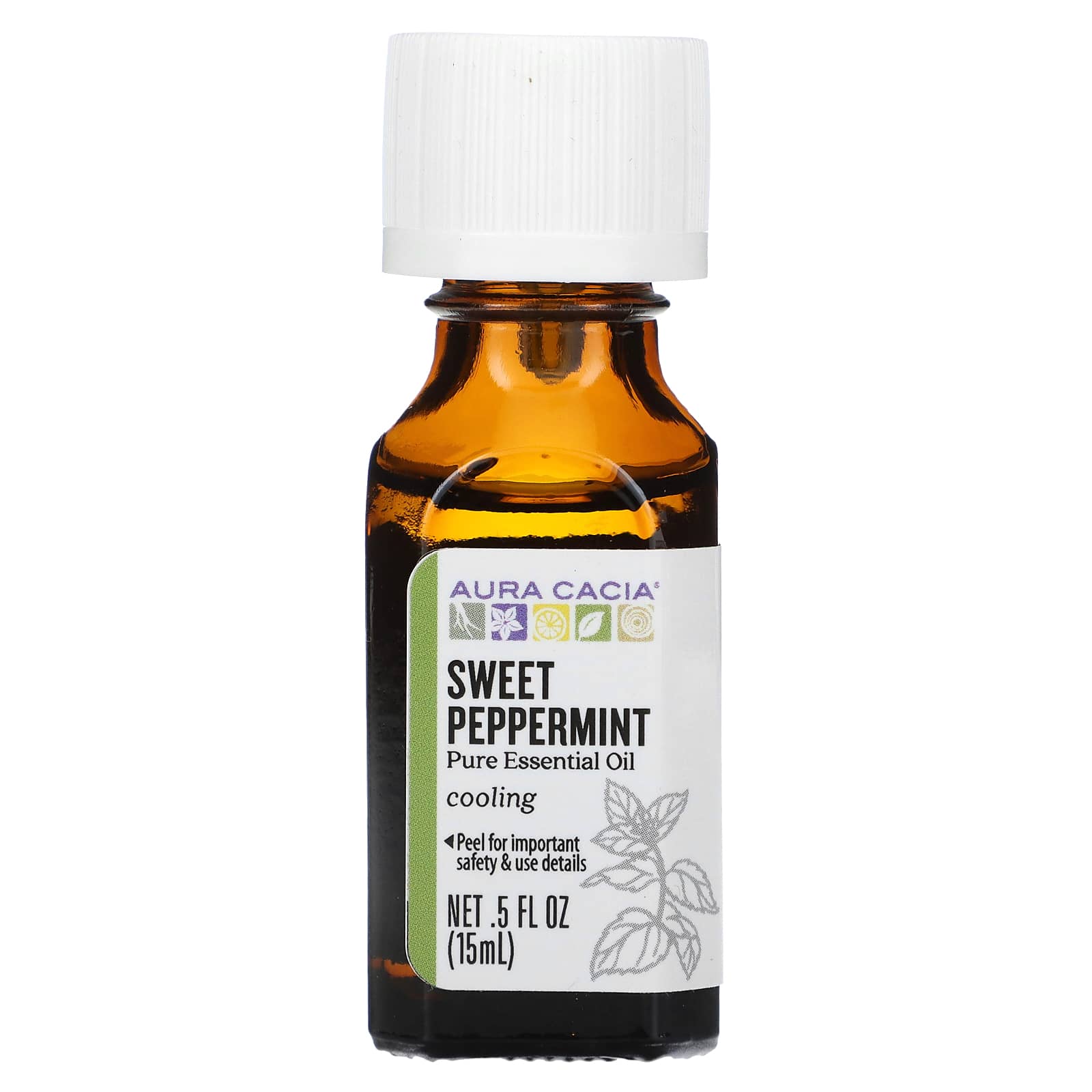 Aura Cacia-Pure Essential Oil-Sweet Peppermint-0.5 fl oz (15 ml)