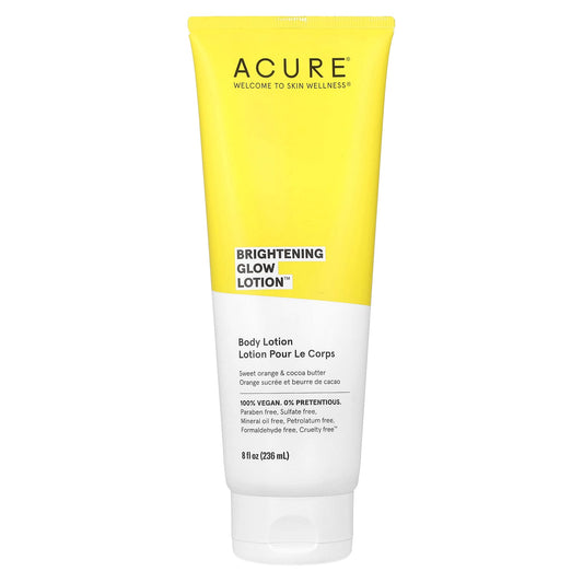 ACURE-Brightening Glow Body Lotion-Sweet Orange & Cocoa Butter-8 fl oz (236 ml)