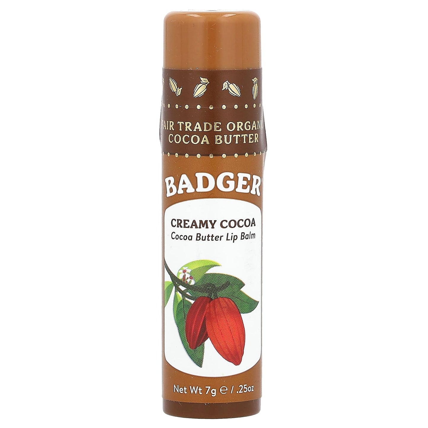 Badger Company-Cocoa Butter Lip Balm-Creamy Cocoa-0.25 oz (7 g)