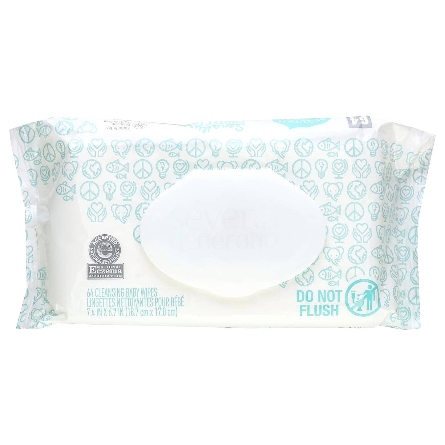 Seventh Generation-Sensitive Protection Cleansing Baby Wipes-64 Wipes