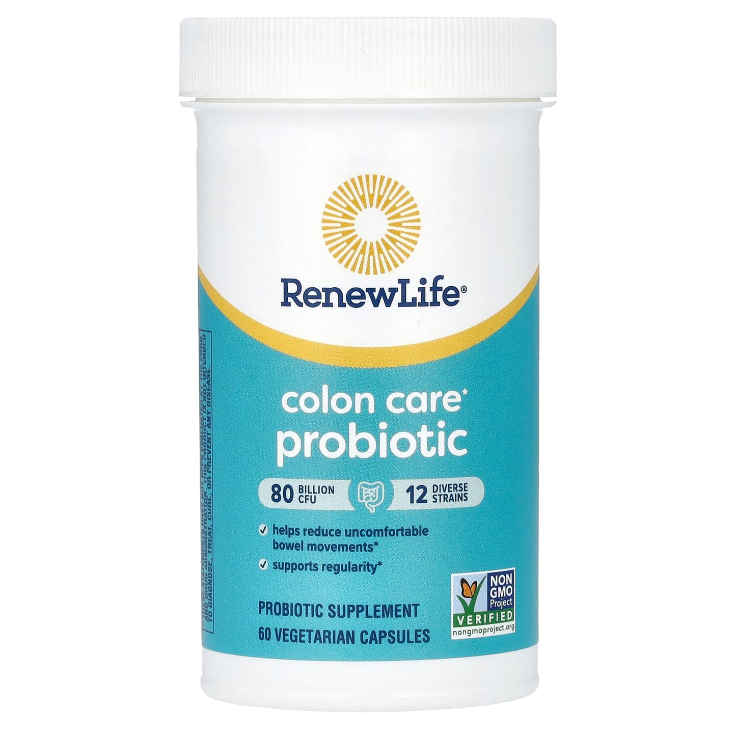 Renew Life, Colon Care Probiotic, 80 Billion CFU, 60 Vegetarian Capsules