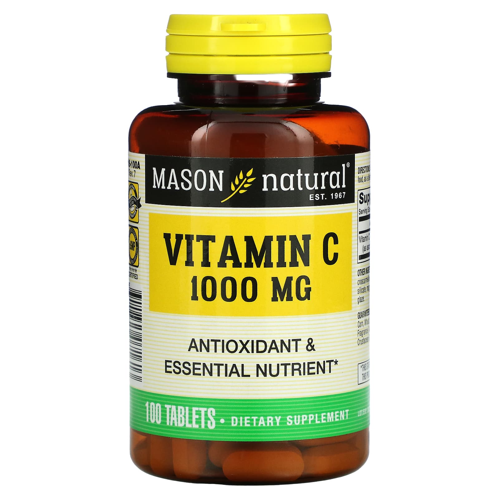 Mason Natural-Vitamin C-1,000 mg-100 Tablets