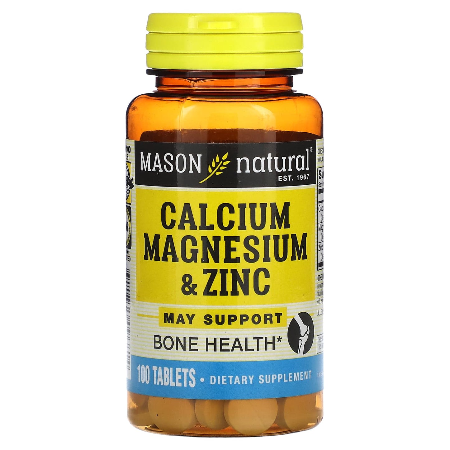 Mason Natural-Calcium Magnesium & Zinc-100 Tablets