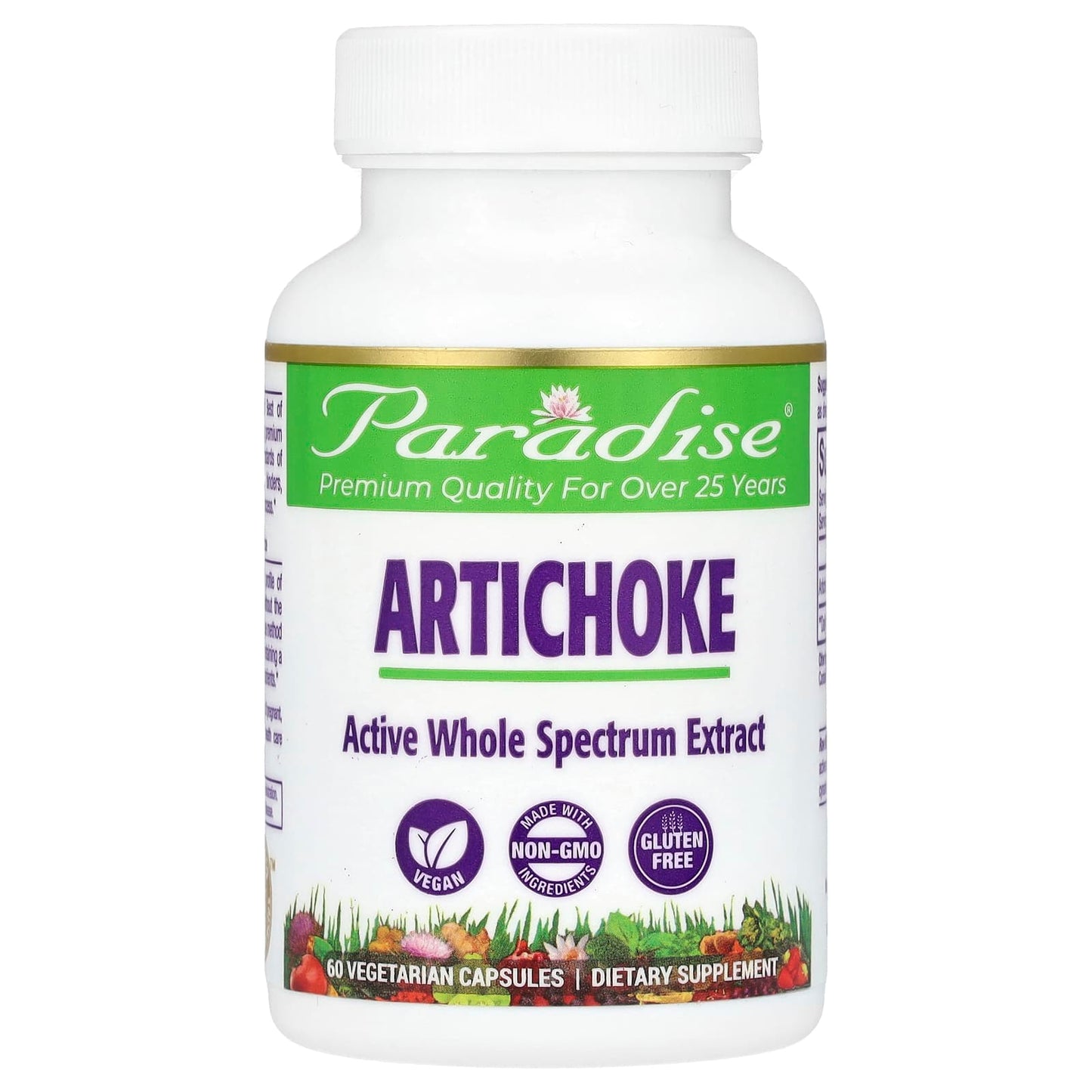 Paradise Herbs-Artichoke-60 Vegetarian Capsules