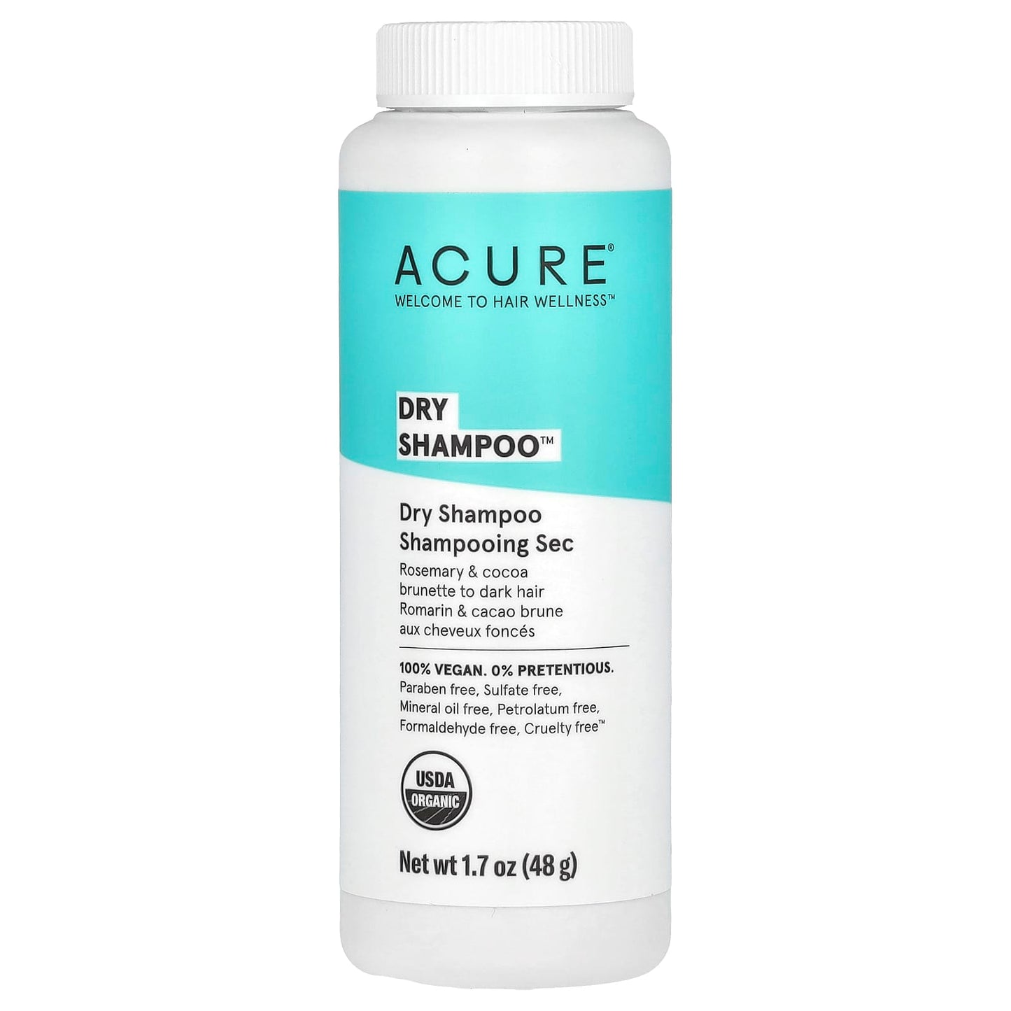 ACURE-Dry Shampoo-Brunette to Dark Hair-Rosemary & Cocoa-1.7 oz (48 g)