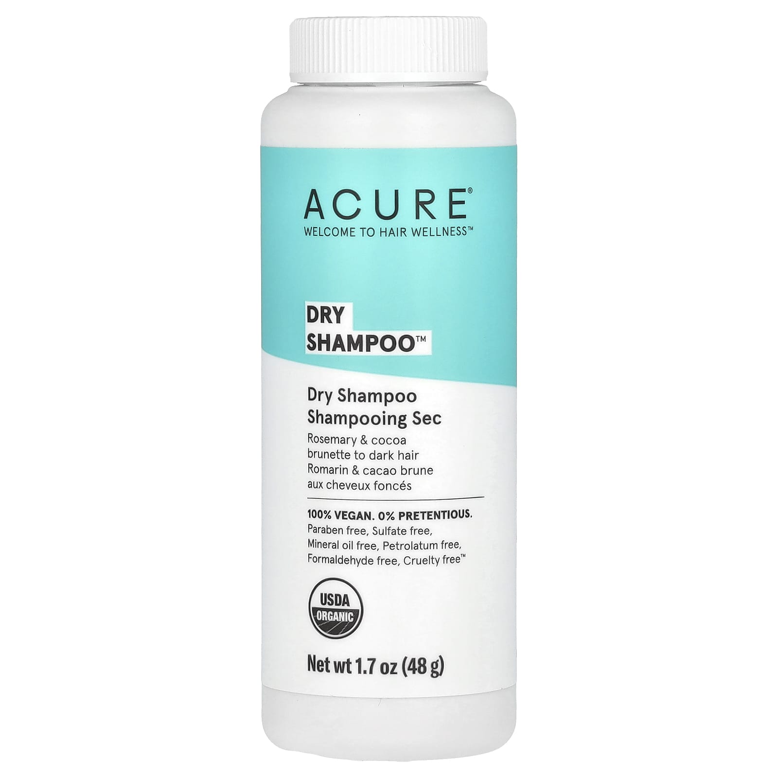 ACURE-Dry Shampoo-Brunette to Dark Hair-Rosemary & Cocoa-1.7 oz (48 g)