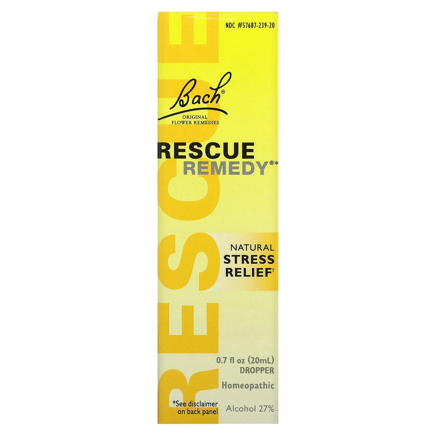 Bach-Original Flower Remedies-Rescue Remedy-Natural Stress Relief-0.7 fl oz (20 ml)