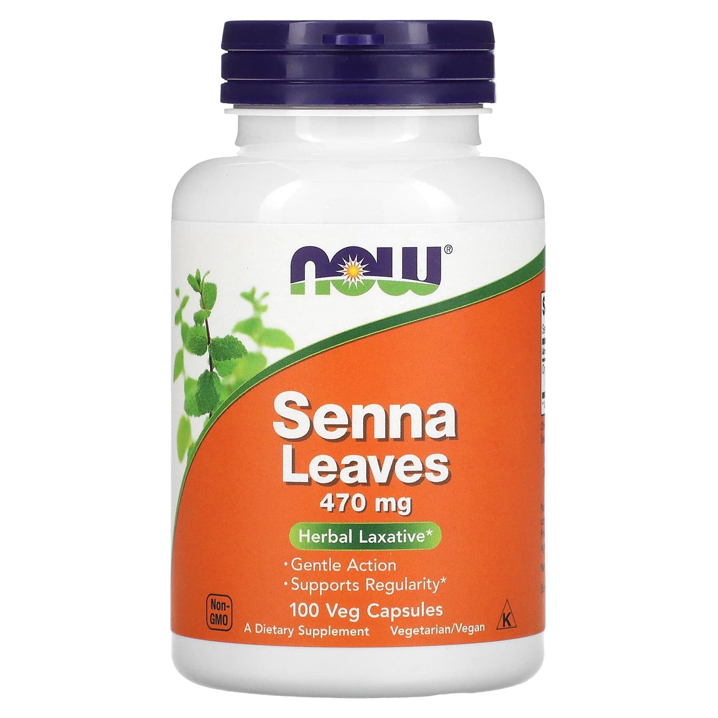 NOW Foods-Senna Leaves-470 mg-100 Veg Capsules