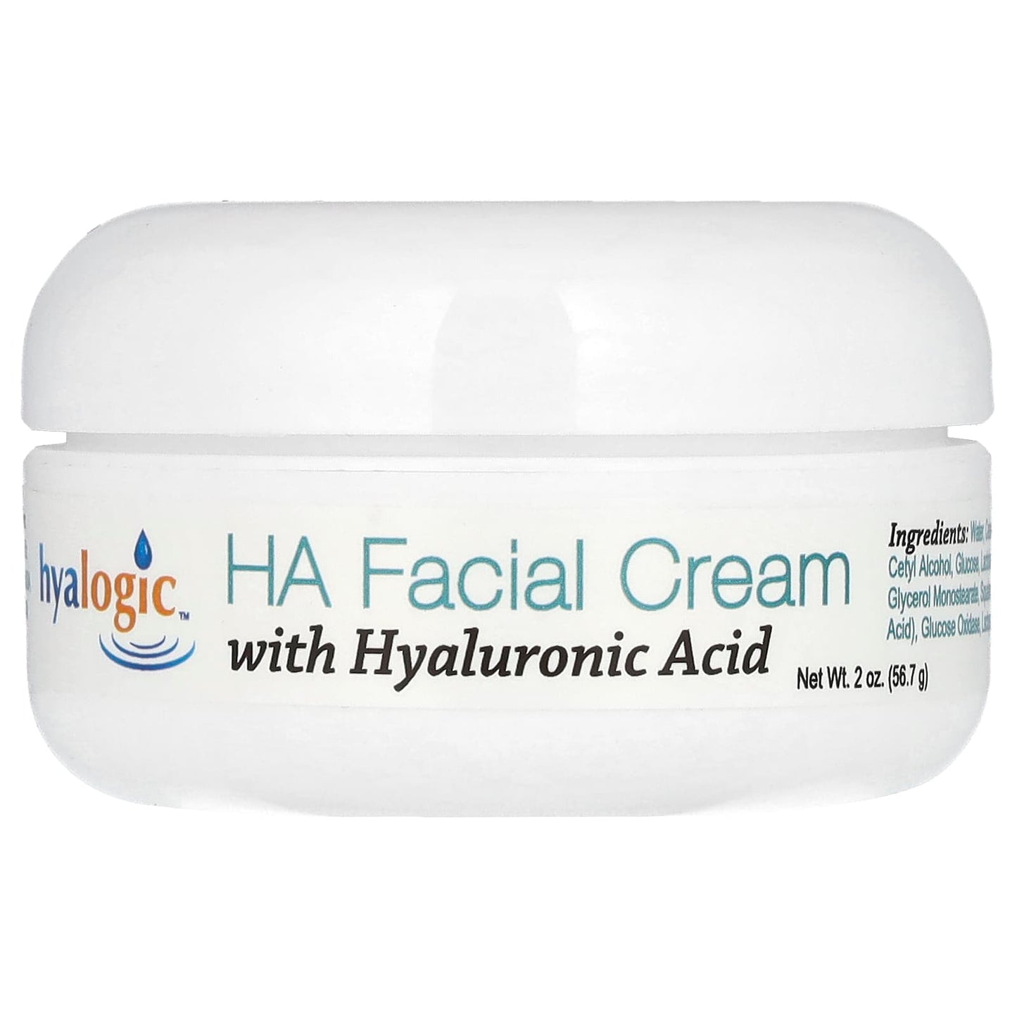 Hyalogic-HA Facial Cream with Hyaluronic Acid-Fragrance Free-2 oz (56.7 g)