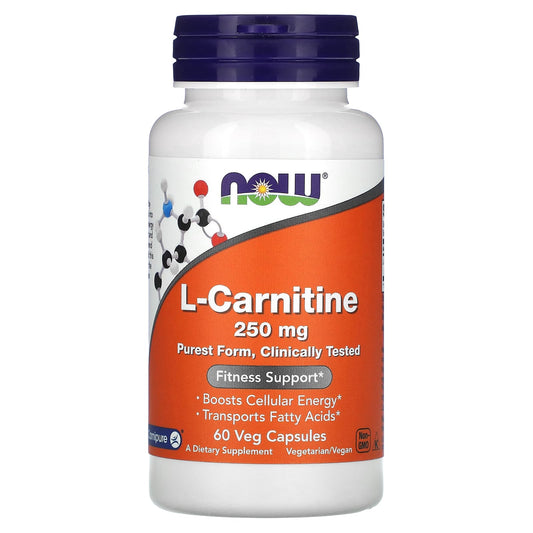 NOW Foods-L-Carnitine-250 mg-60 Veg Capsules