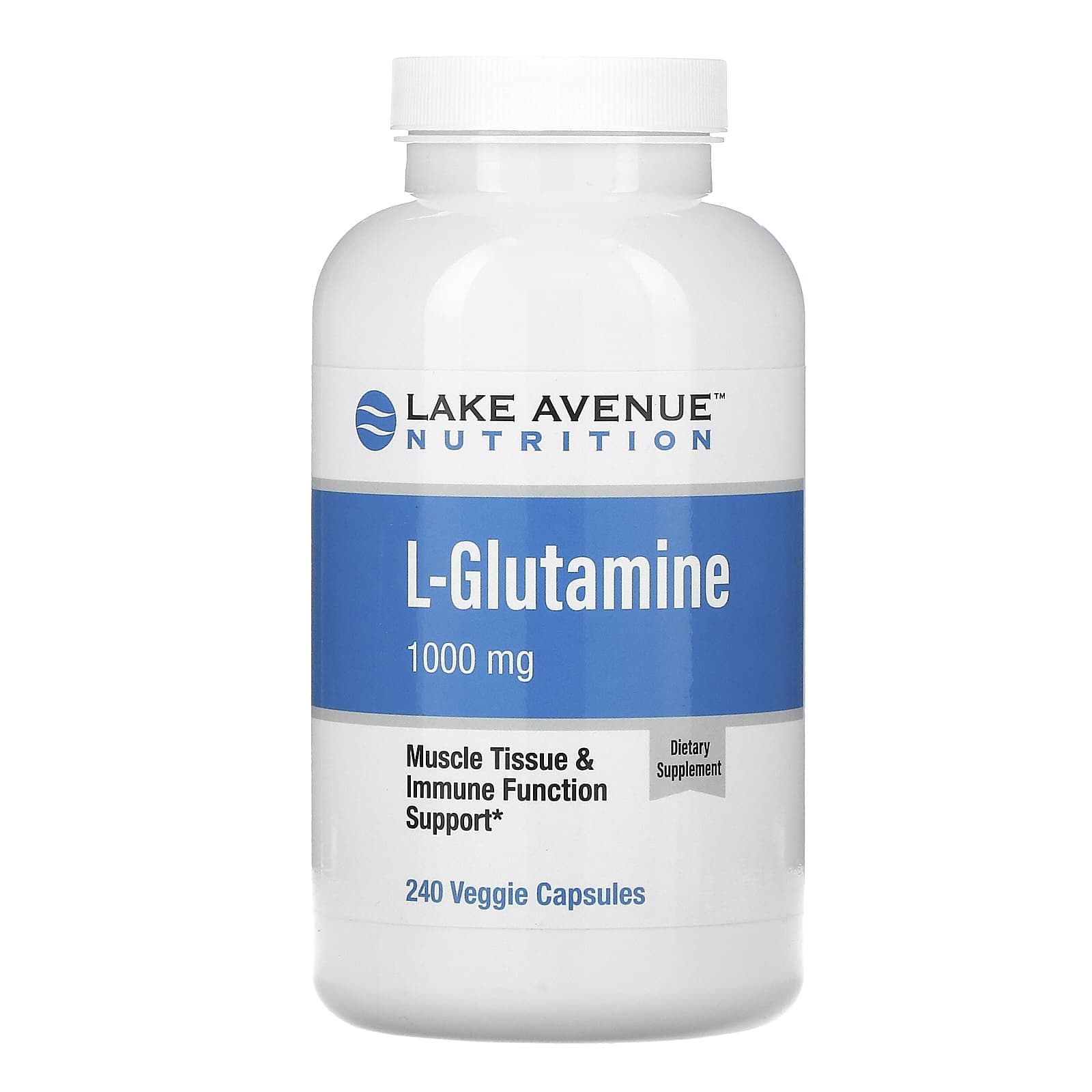 Lake Avenue Nutrition-L-Glutamine-1,000 mg-240 Veggie Capsules