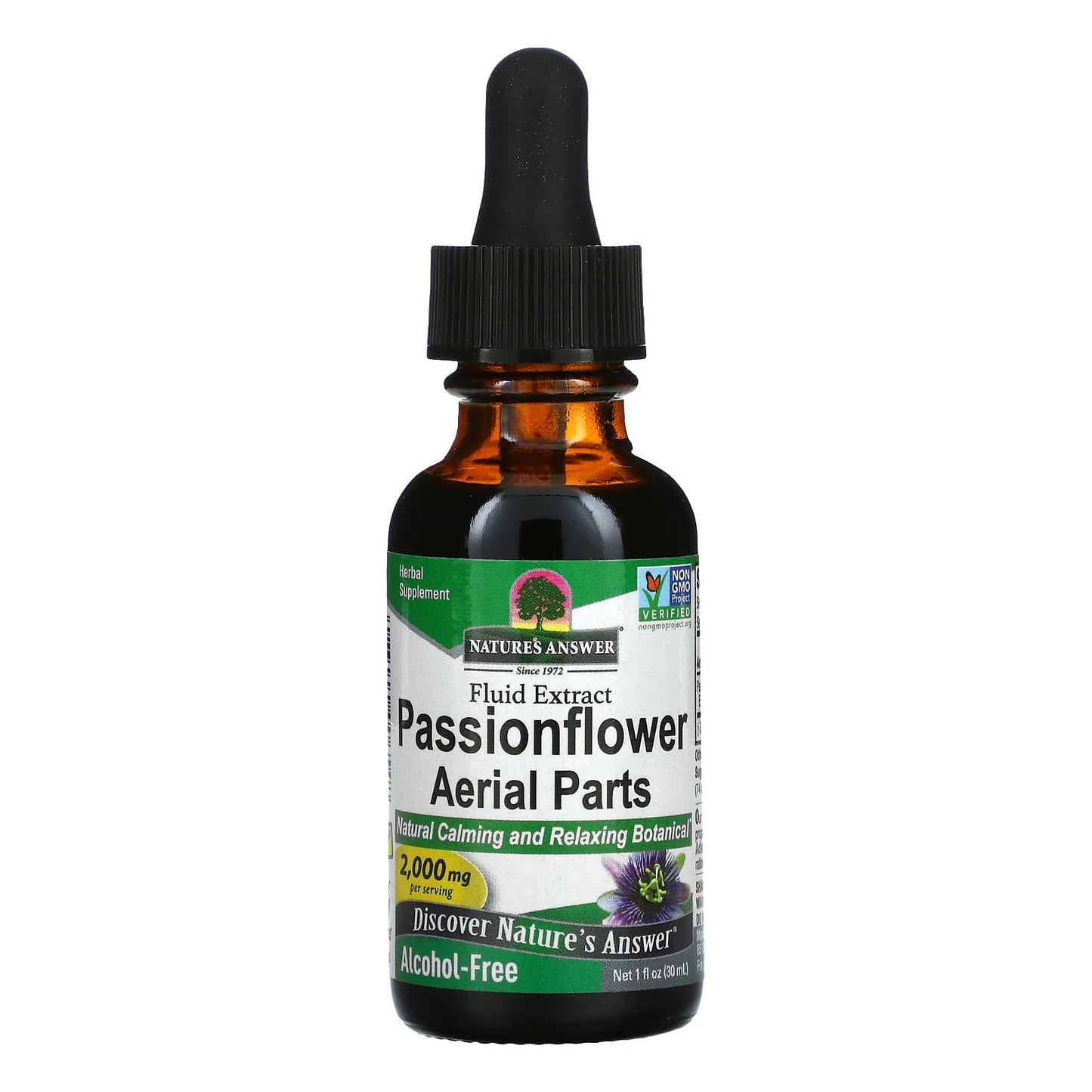 Nature's Answer-Passionflower Aerial Parts-Fluid Extract-Alcohol-Free-2,000 mg-1 fl oz (30 ml)