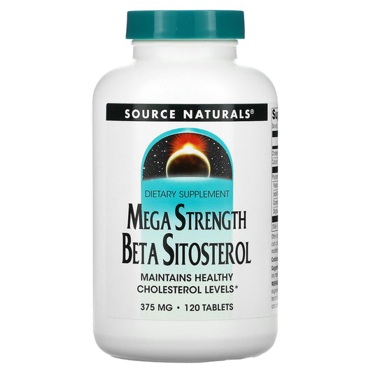 Source Naturals-Mega Strength Beta Sitosterol-375 mg-120 Tablets