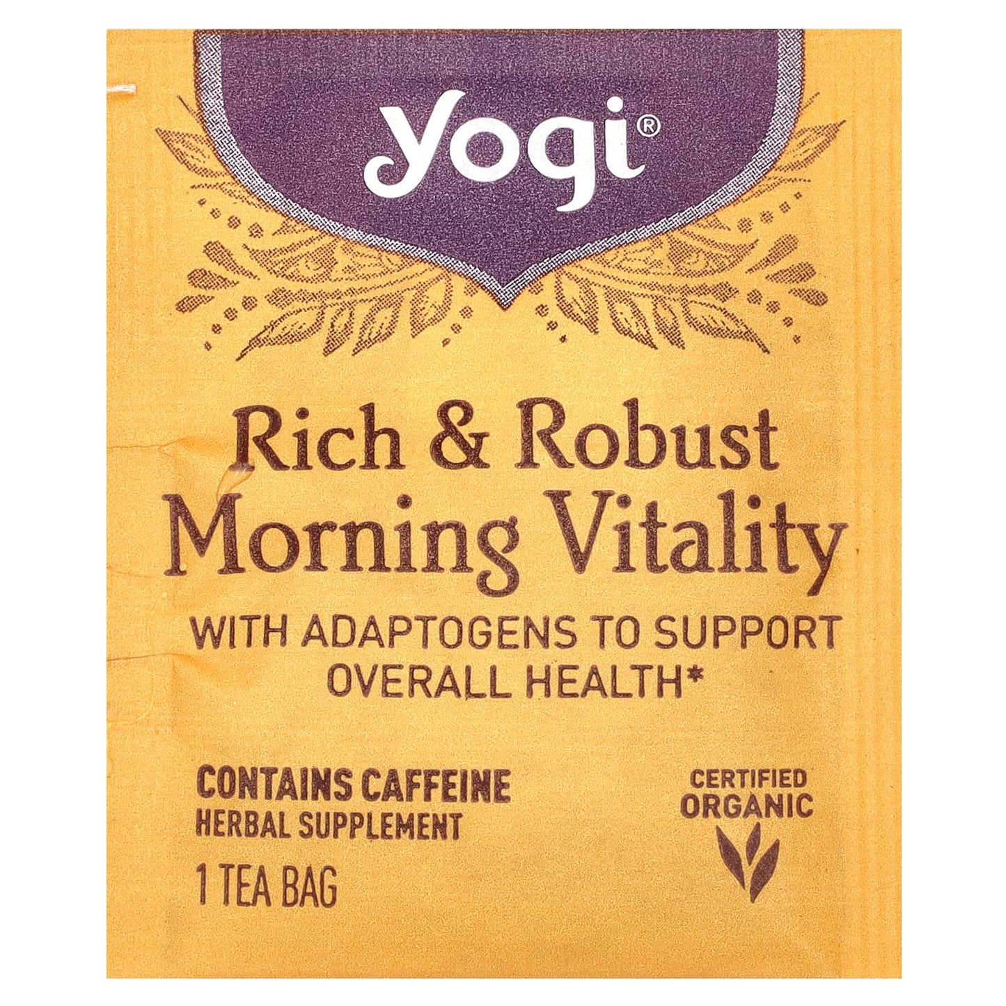 Yogi Tea, Rich & Robust Morning Vitality, 16 Tea Bags, 1.27 oz (36 g)