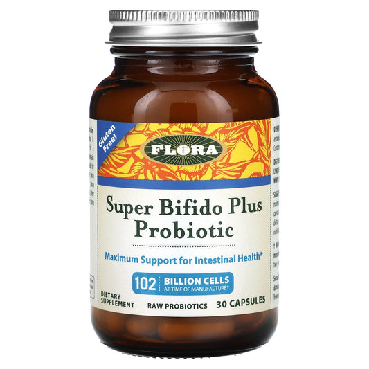 Flora-Super Bifido Plus Probiotic-102 Billion Cells-30 Capsules