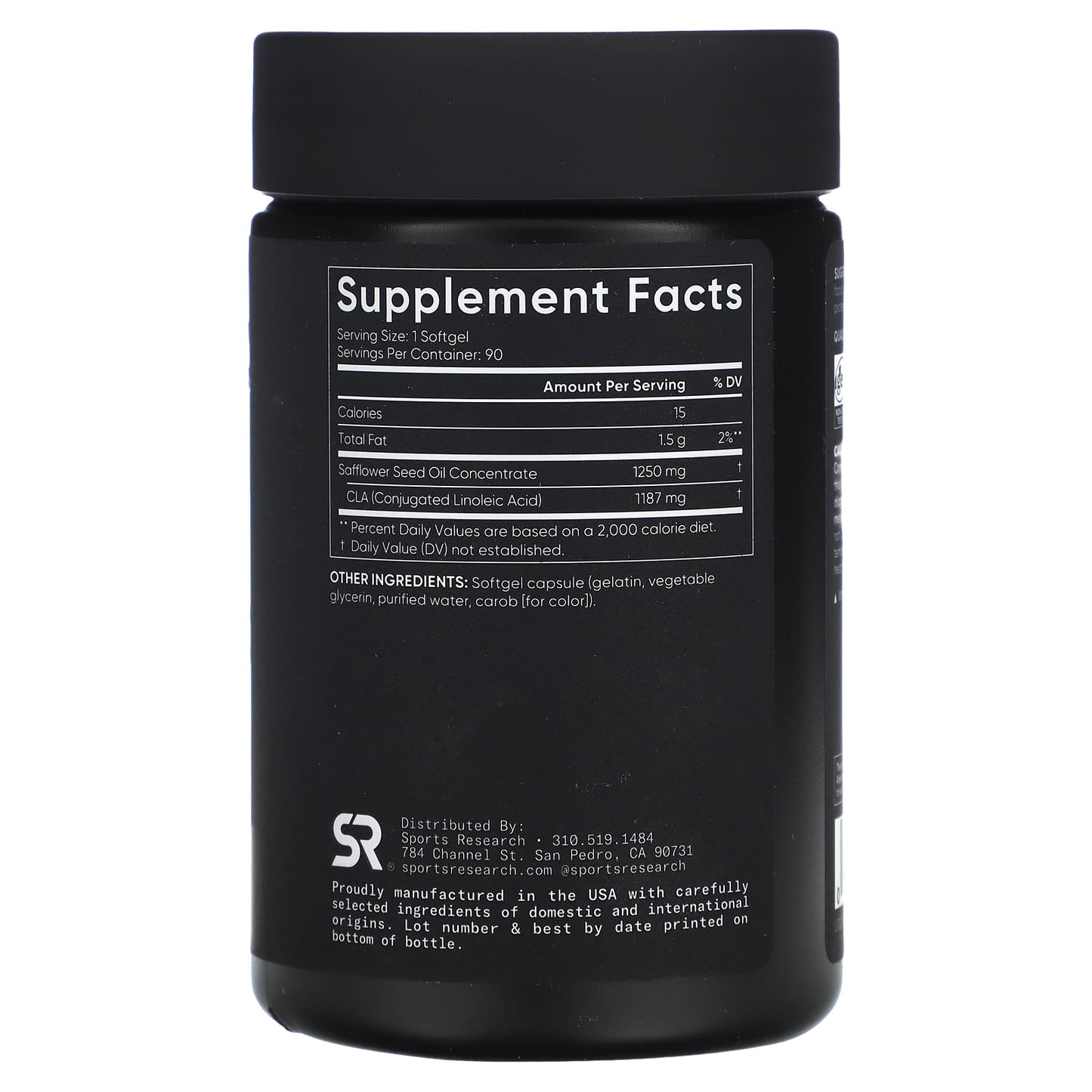 Sports Research, CLA 1250, Max Strength, 1,250 mg, 90 Softgels