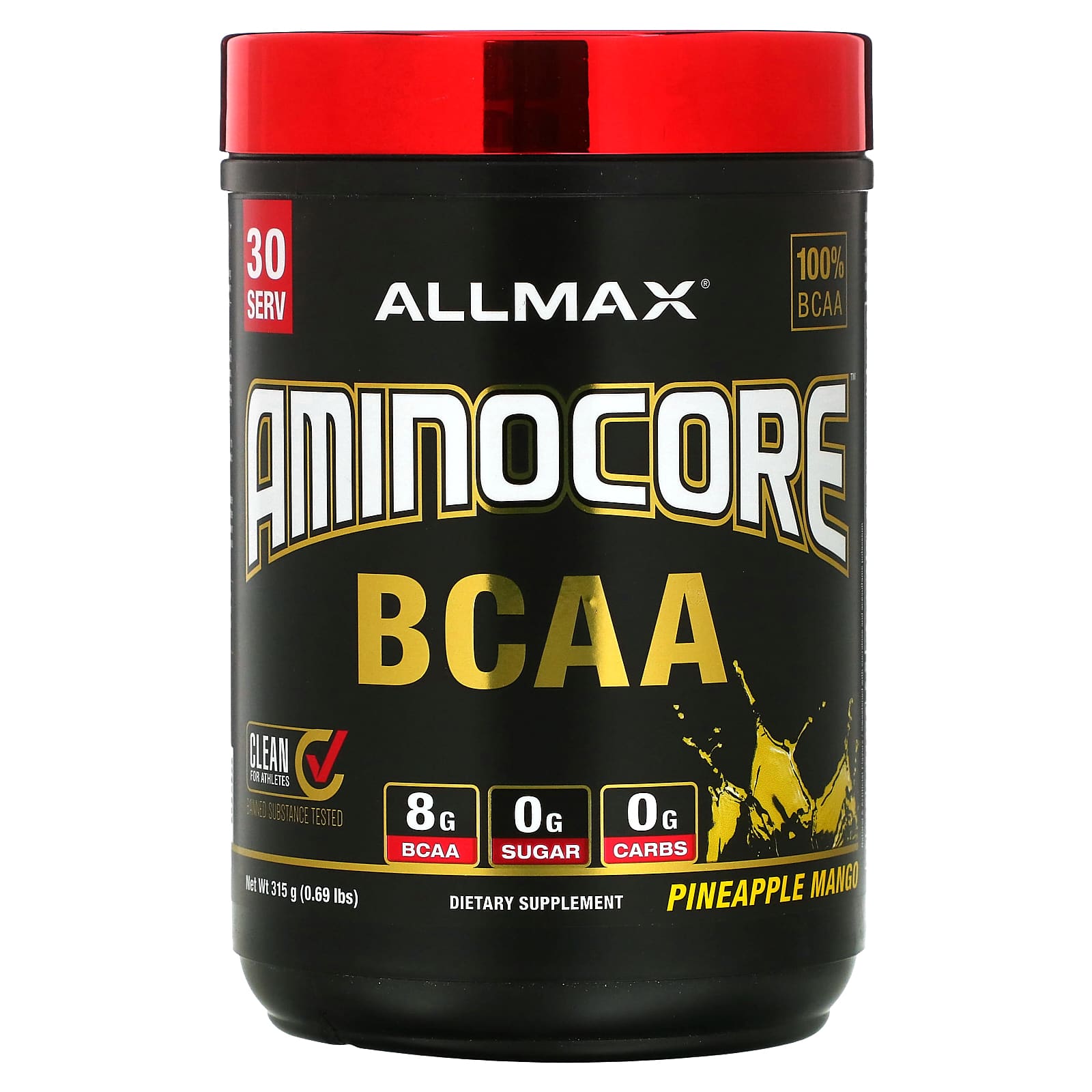 ALLMAX-AMINOCORE BCAA-Pineapple Mango-0.69 lb (315 g)