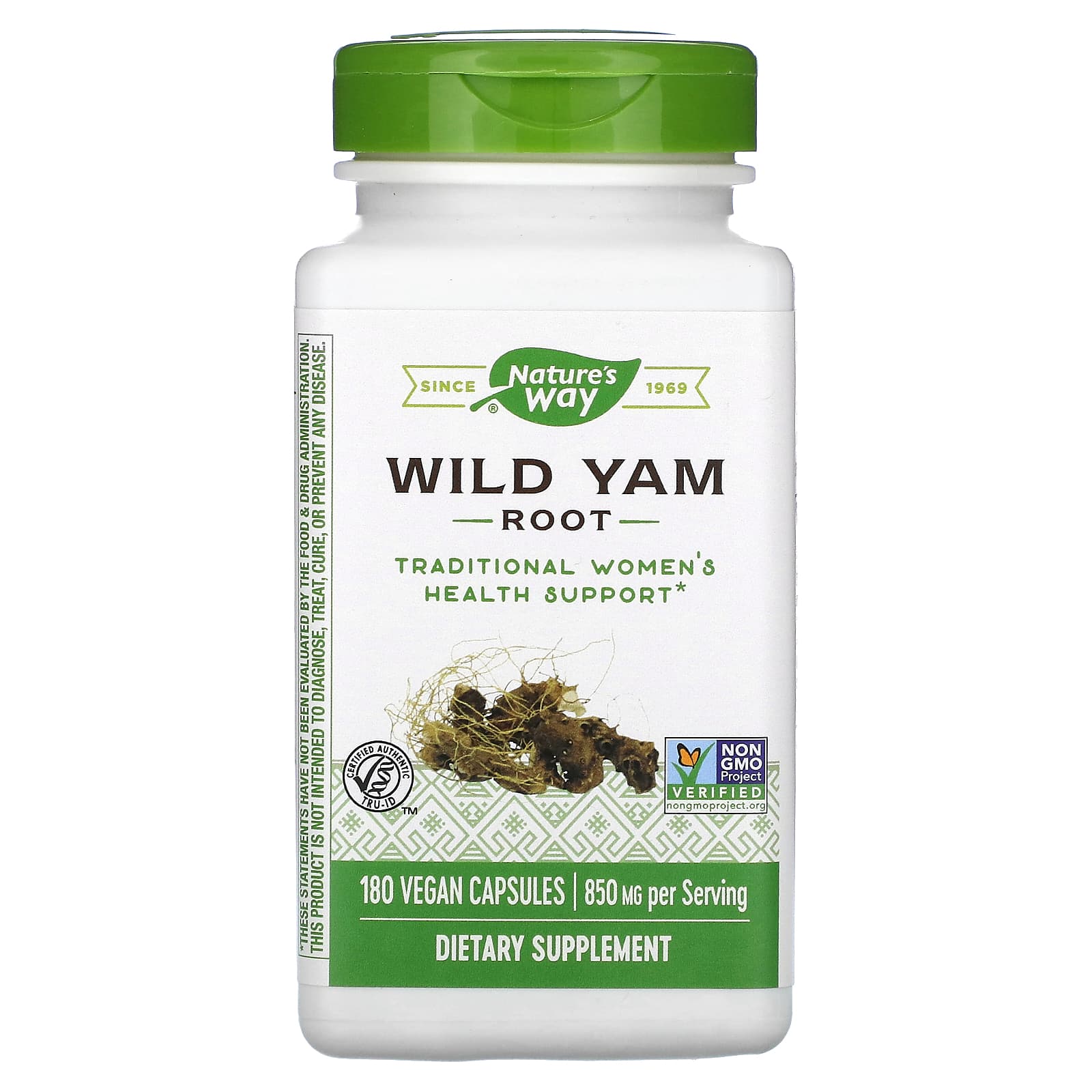 Nature's Way-Wild Yam Root-850 mg-180 Vegan Capsules (425 mg per Capsule)