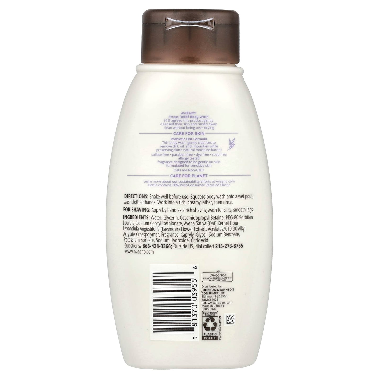 Aveeno, Stress Relief Body Wash, Lavender, 12 fl oz (354 ml)