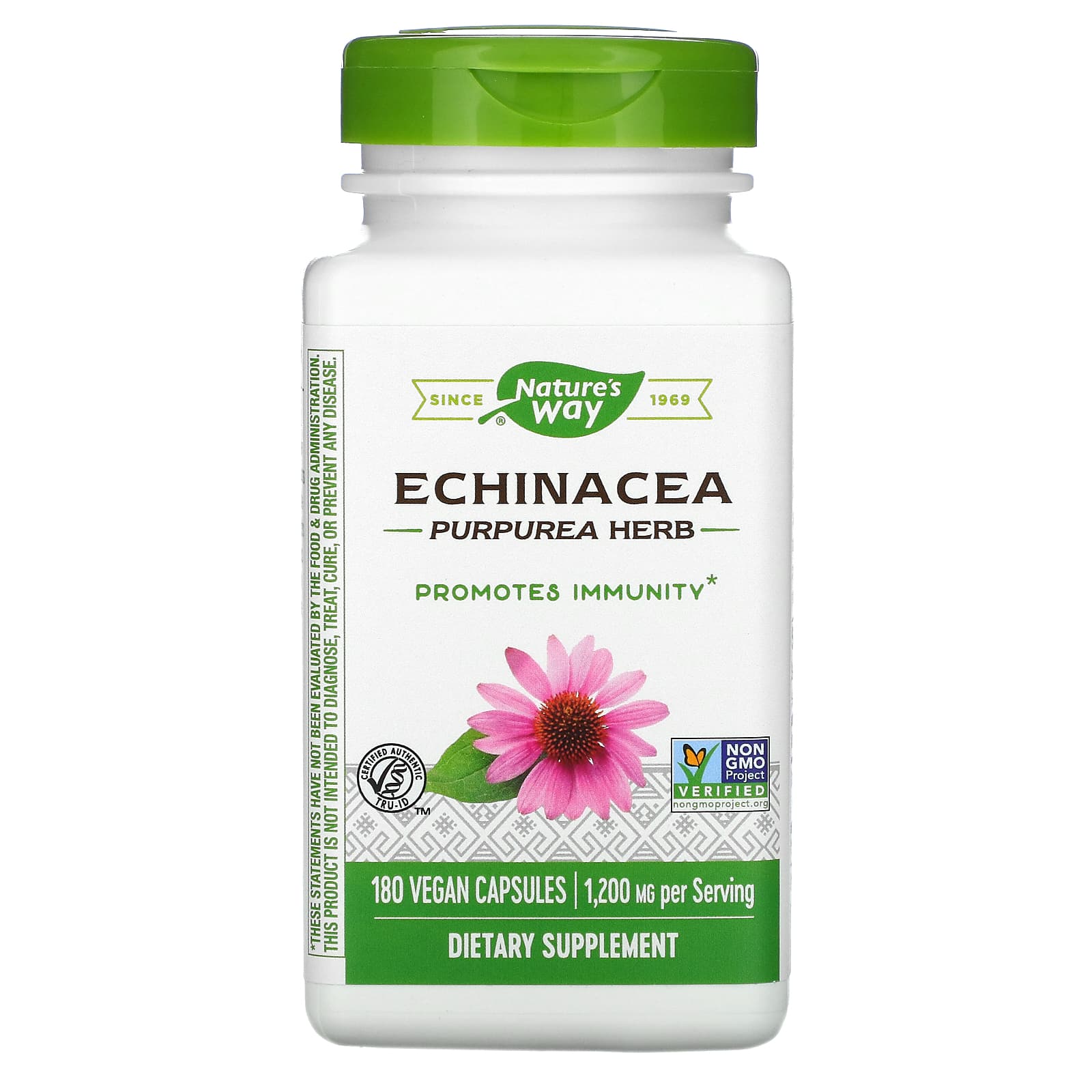 Nature's Way-Echinacea Purpurea Herb-1,200 mg-180 Vegan Capsules (400 mg per Capsule)