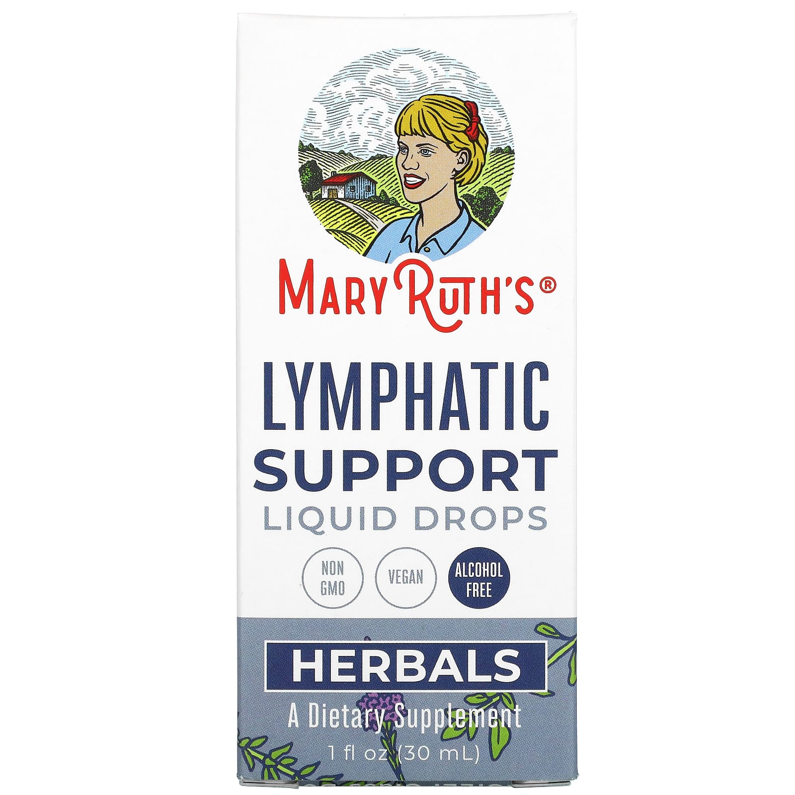 MaryRuth's-Herbals-Lymphatic Support Liquid Drops-Alcohol Free-1 fl oz (30 ml)