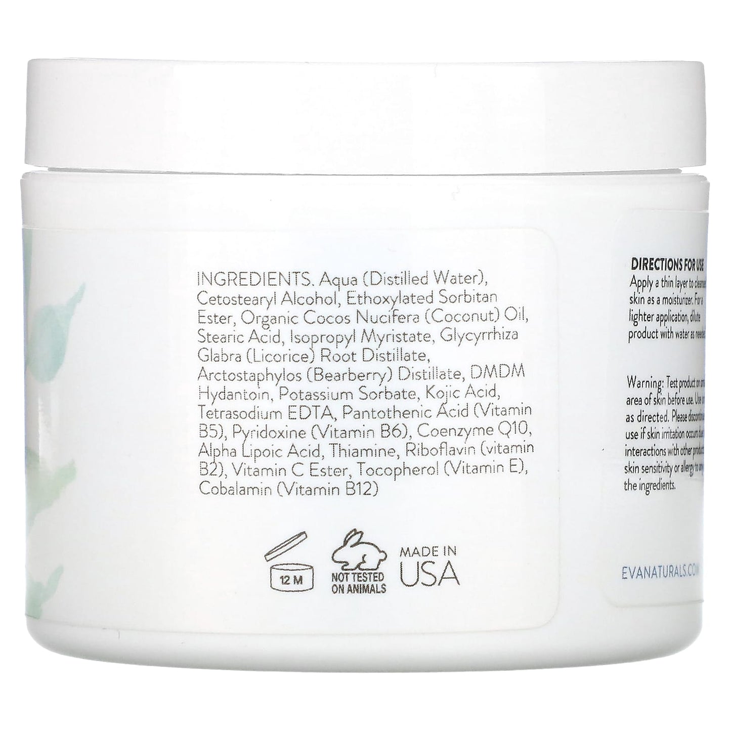 Eva Naturals, Skin Brightening Cream, 4 oz