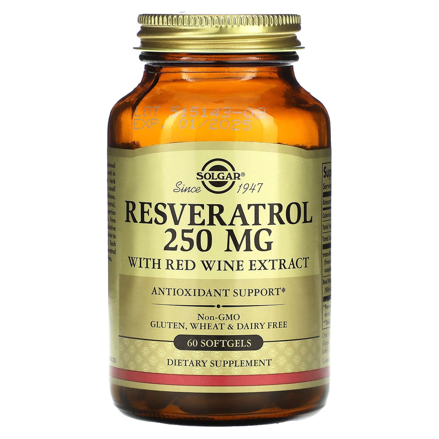 Solgar-Resveratrol-250 mg-60 Softgels