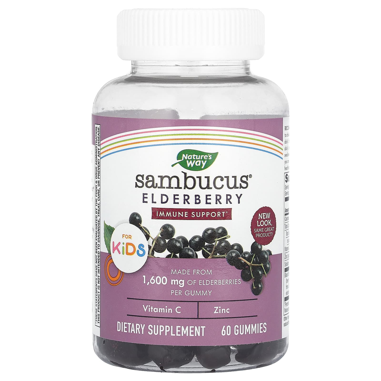 Nature's Way-Sambucus for Kids-Elderberry -60 Gummies