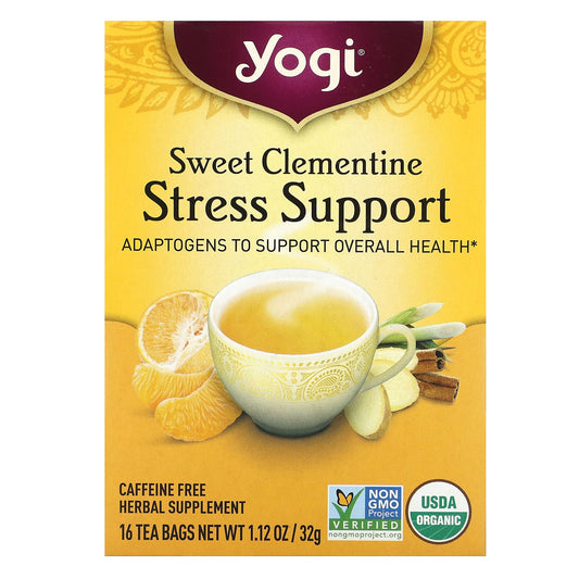 Yogi Tea-Stress Support-Sweet Clementine-Caffeine Free-16 Tea Bags-1.12 oz (32 g)