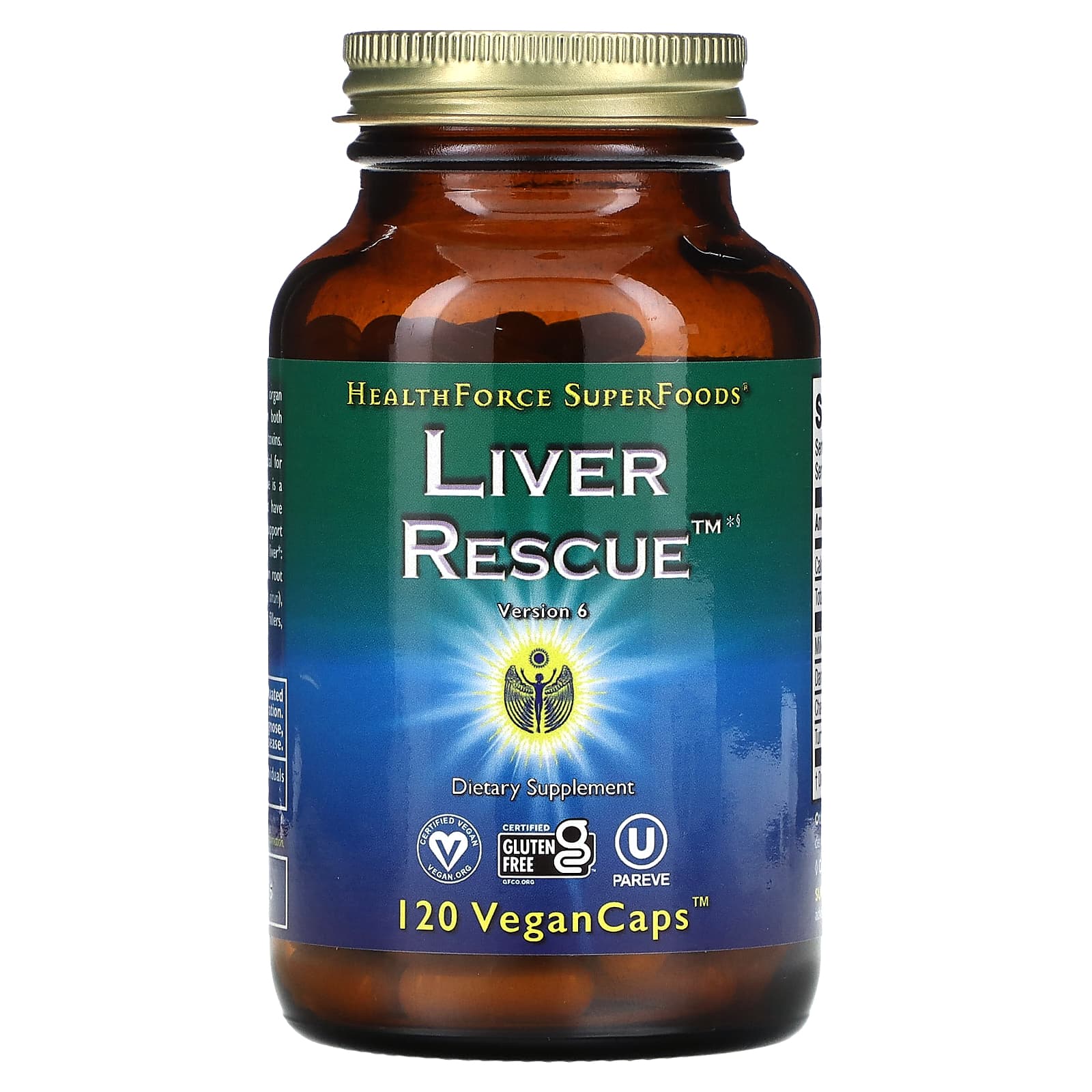 HealthForce Superfoods-Liver Rescue-Version 6-120 Vegan Caps