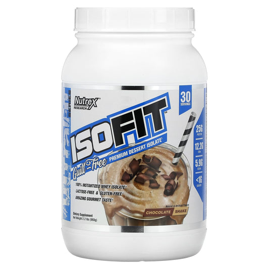 Nutrex Research-IsoFit-Chocolate Shake-2.2 lb (993 g)