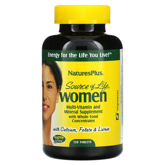 NaturesPlus-Source of Life-Women-Multi-Vitamin and Mineral Supplement with Whole Food Concentrates-120 Tablets