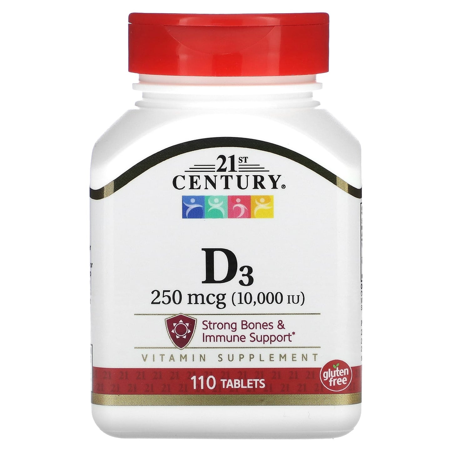 21st Century-Vitamin D3-250 mcg (10,000 IU)-110 Tablets