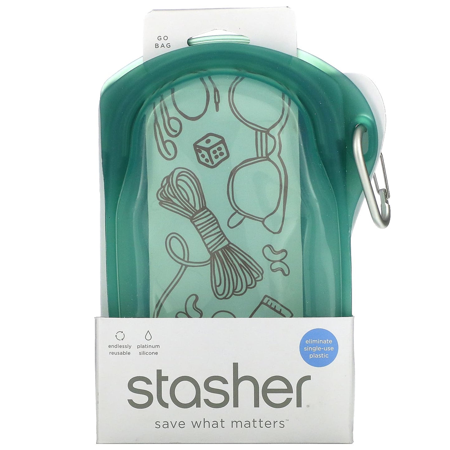 Stasher-Stasher-Go Bag-Green-1 Bag-18 fl oz (532 ml)