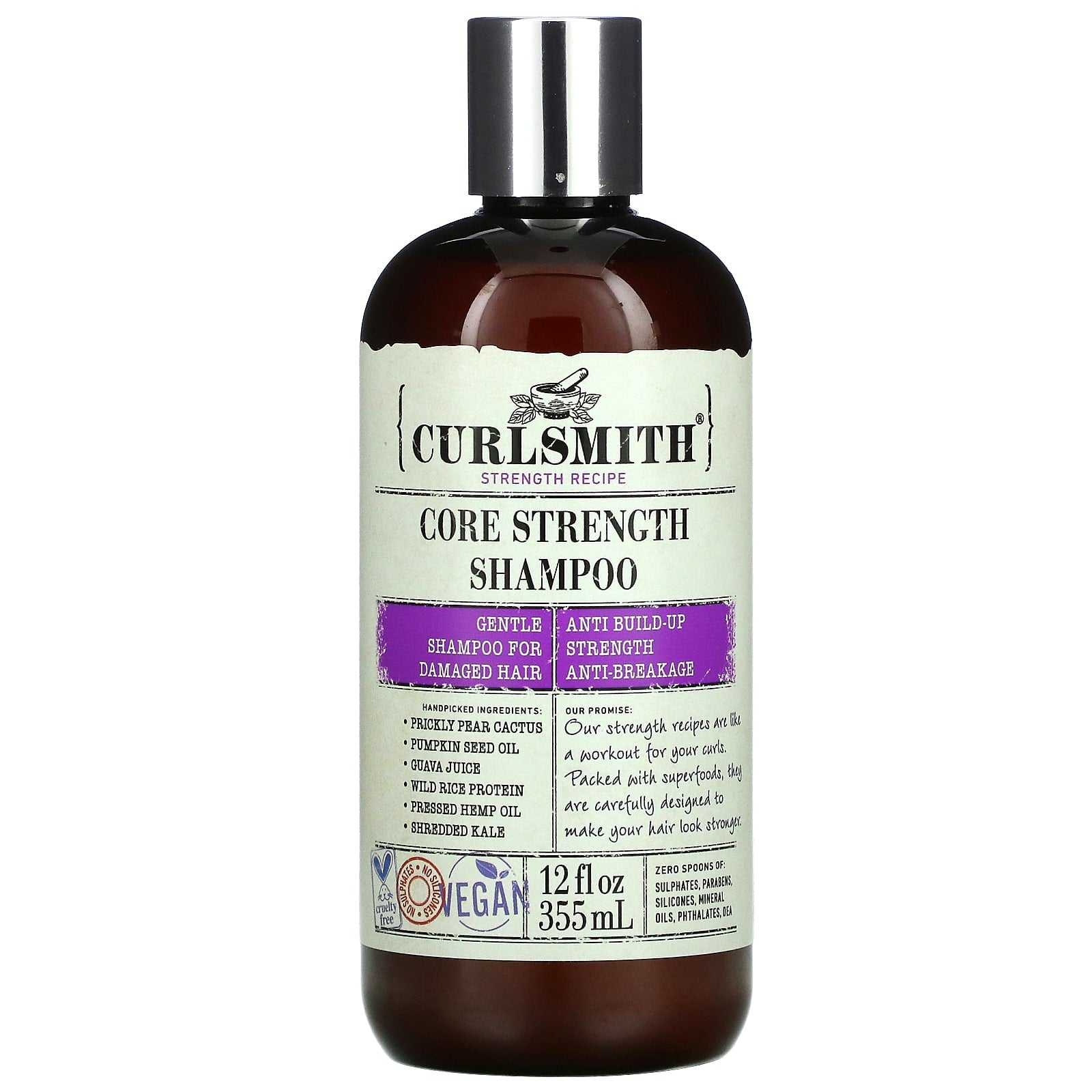 Curlsmith-Core Strength Shampoo-For Damaged Hair-12 fl oz (355 ml)