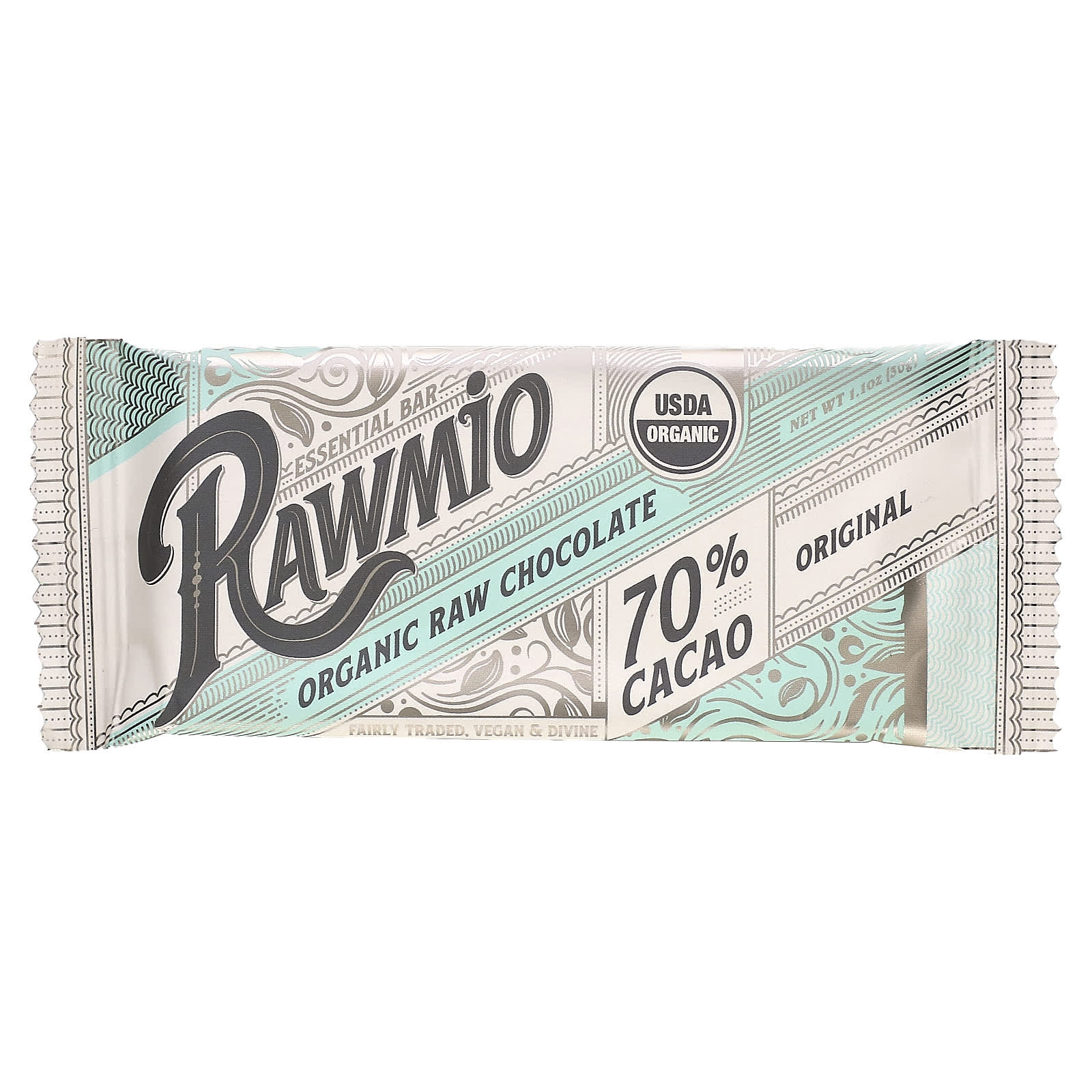 Rawmio-Essential Bar-Organic Raw Chocolate-70% Cacao-Original-1.1 oz (30 g)