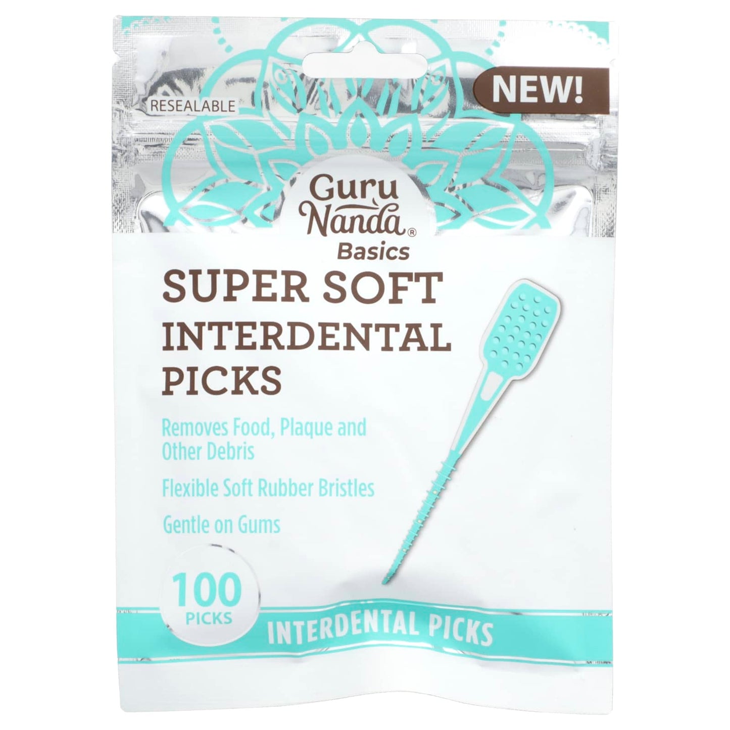 GuruNanda-Basics-Super Soft Interdental Picks-100 Picks