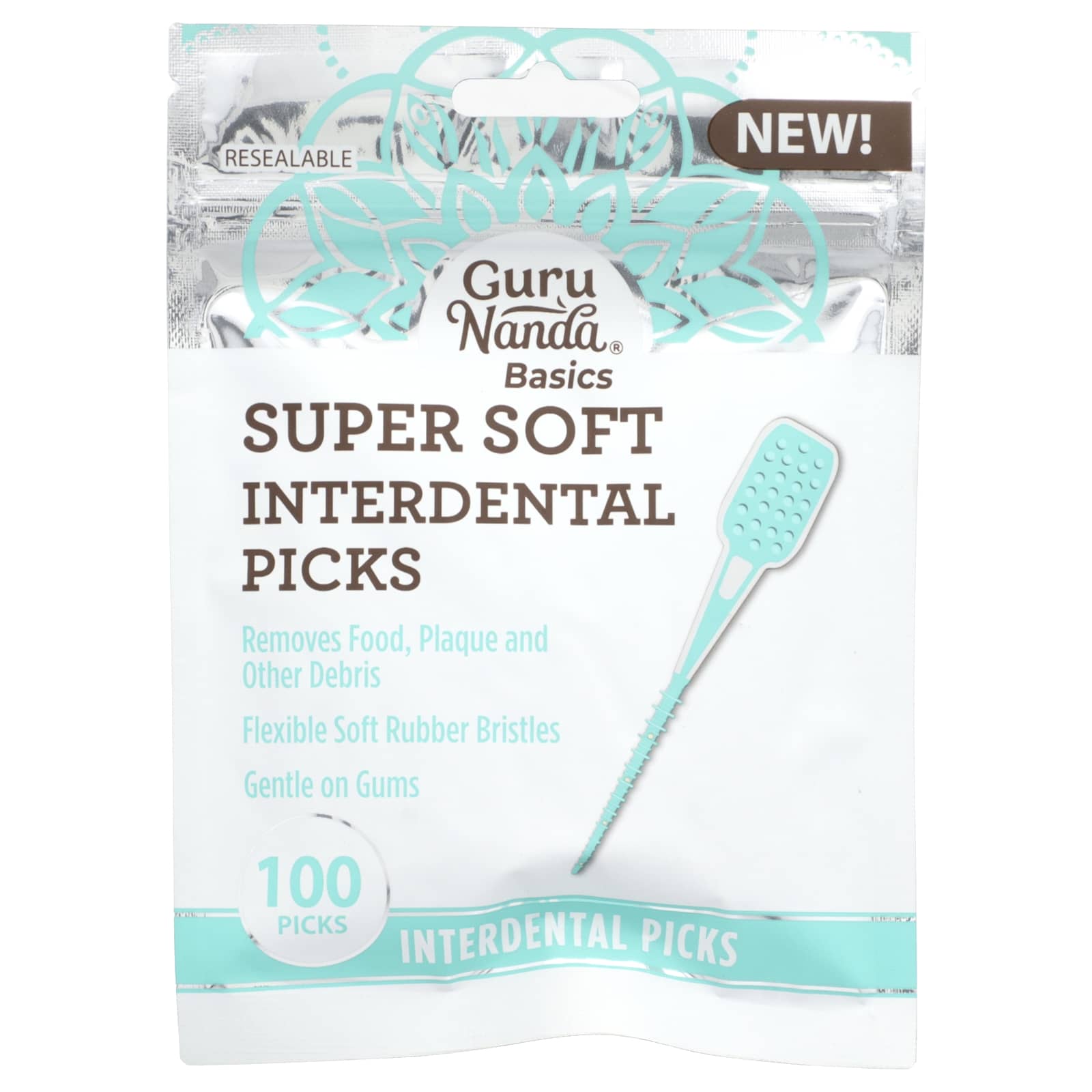 GuruNanda-Basics-Super Soft Interdental Picks-100 Picks