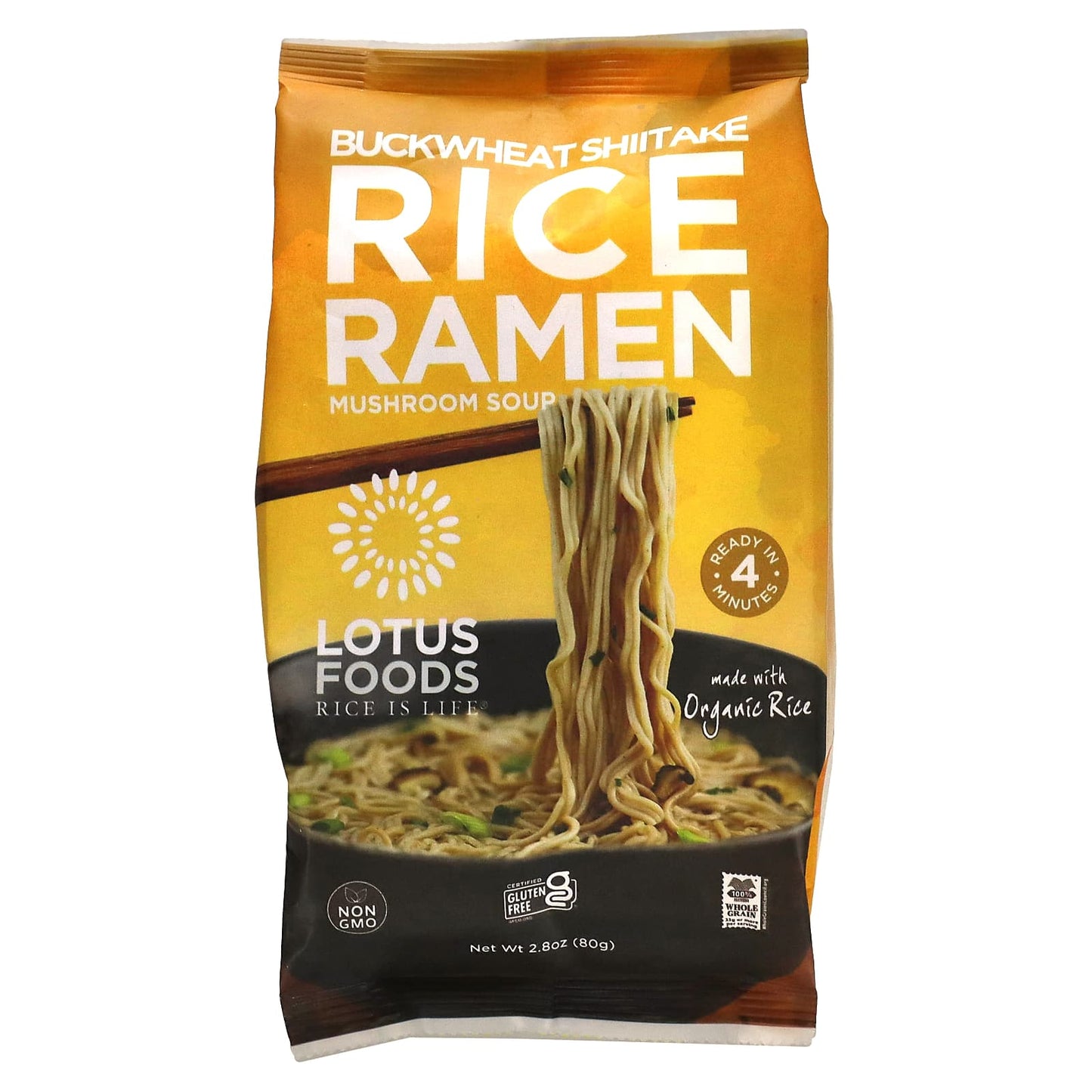 Lotus Foods-Buckwheat Shiitake Rice Ramen-Mushroom Soup-2.8 oz (80 g)