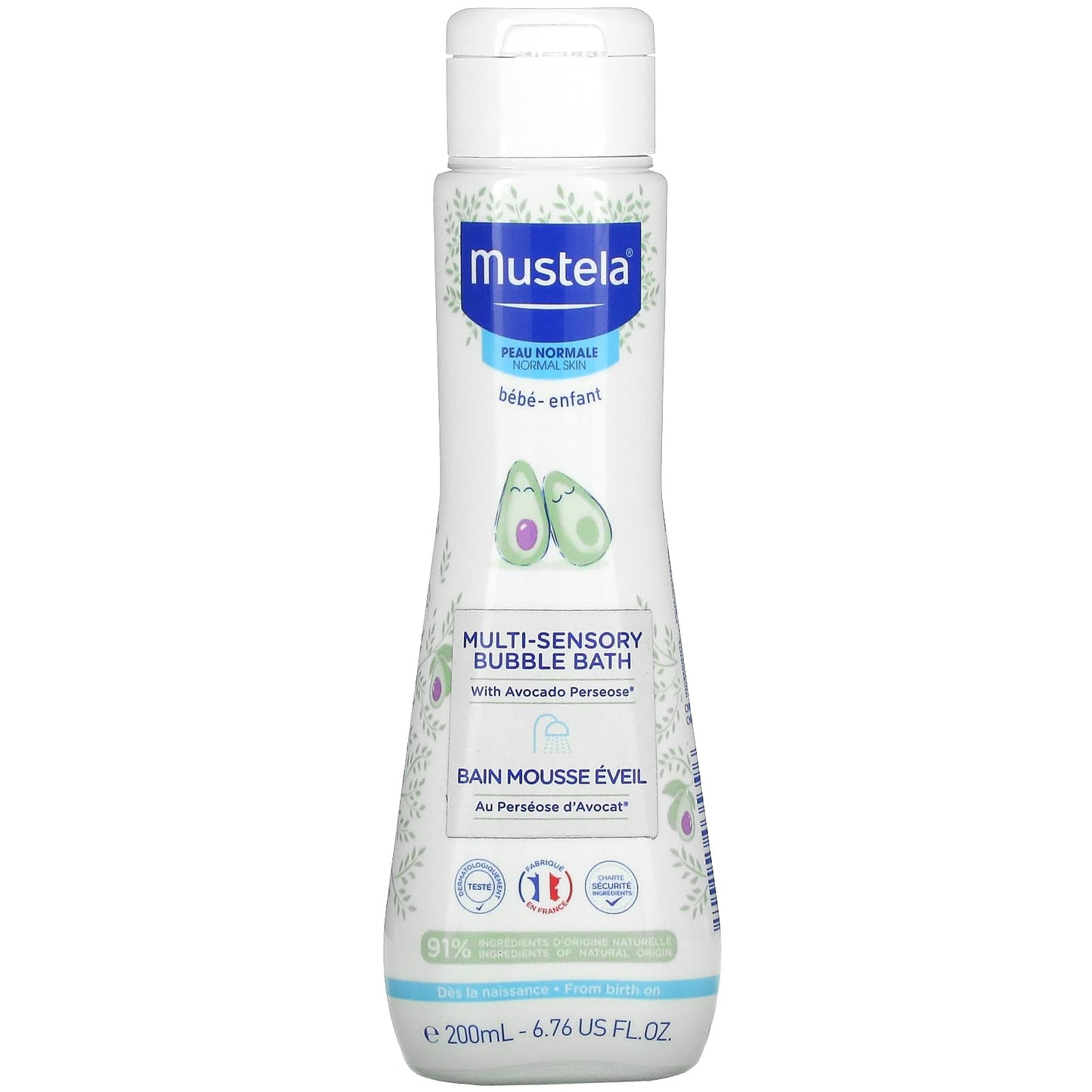 Mustela-Baby-Multi-Sensory Bubble Bath with Avocado-For Normal Skin-6.76 fl oz (200 ml)