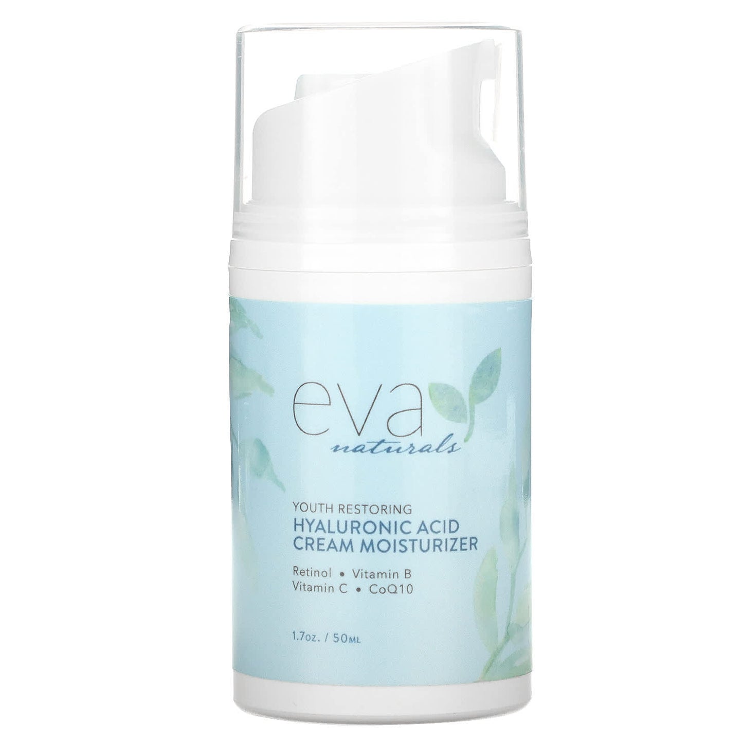 Eva Naturals-Youth Restoring Hyaluronic Acid Cream Moisturizer-1.7 oz (50 ml)